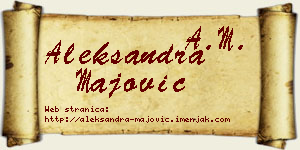 Aleksandra Majović vizit kartica